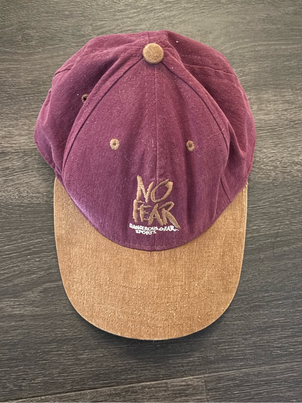 Vintage 90s No Fear Dangerous Sports Gear Snapback Hat Cap Made In USA - Picture 2 of 4